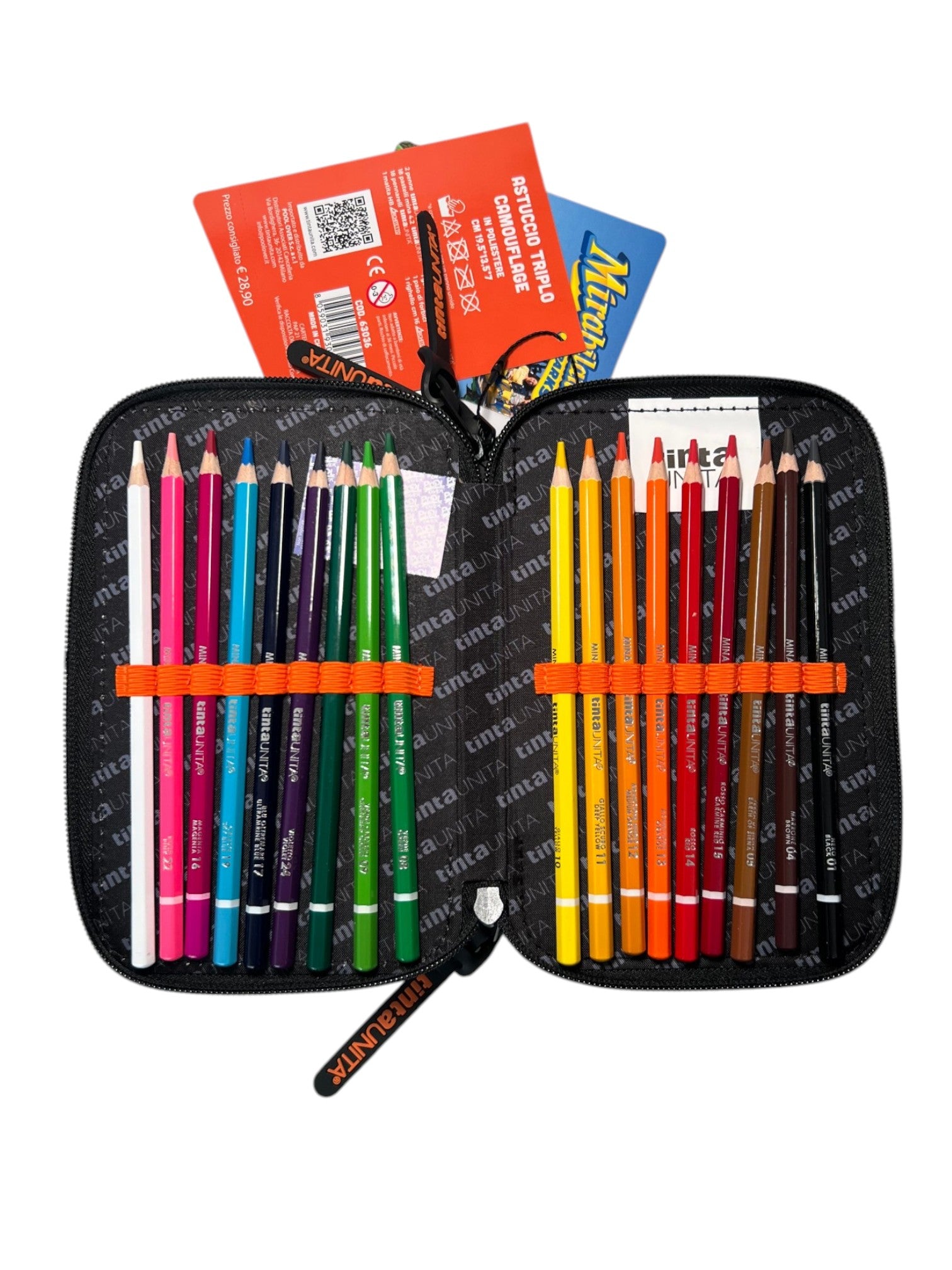 TINTA UNITA Click Astuccio 3 zip fantasia