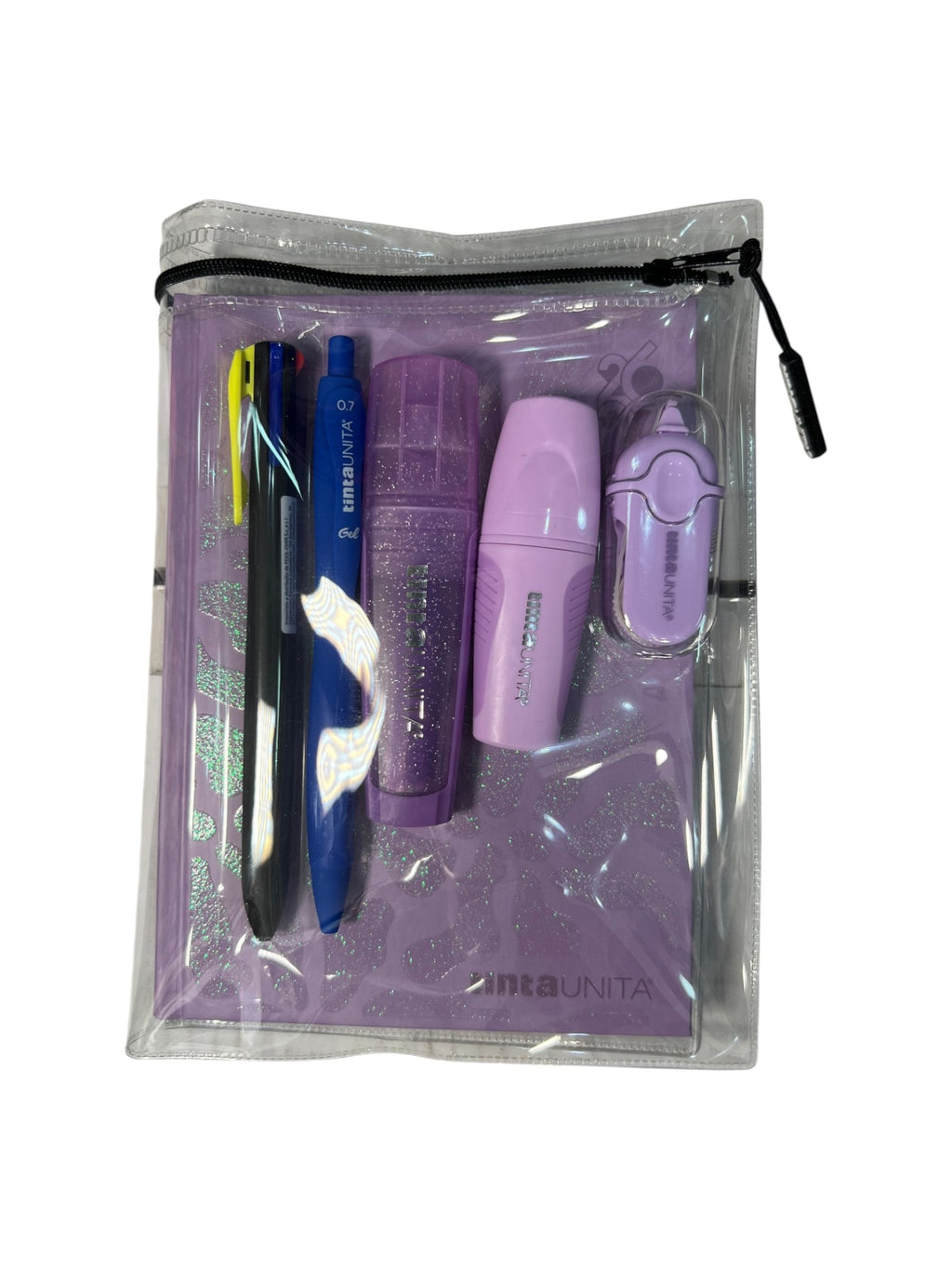 TINTA UNITA Diario scuola glitter con accessori
