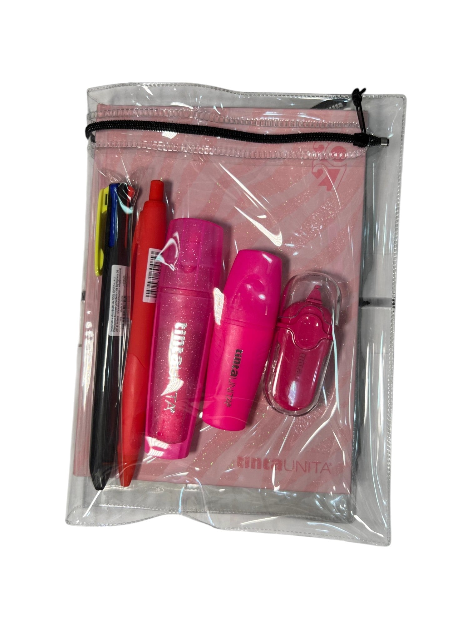 TINTA UNITA Diario scuola glitter con accessori
