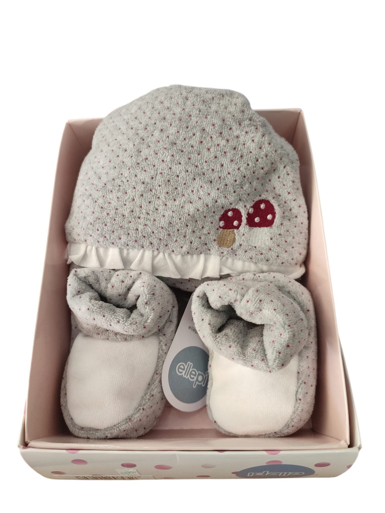 ELLEPI Coordinato scarpette e cappello per neonati