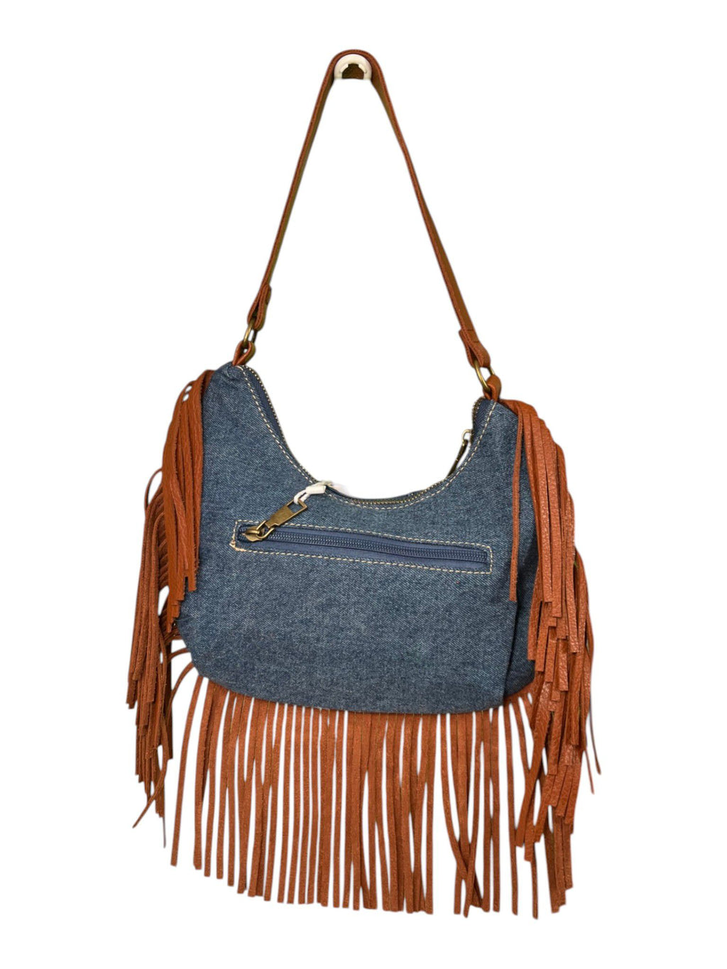 Bag in jeans con frange
