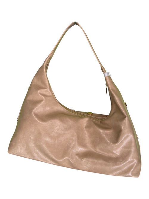 Borsa panna con borchie oro