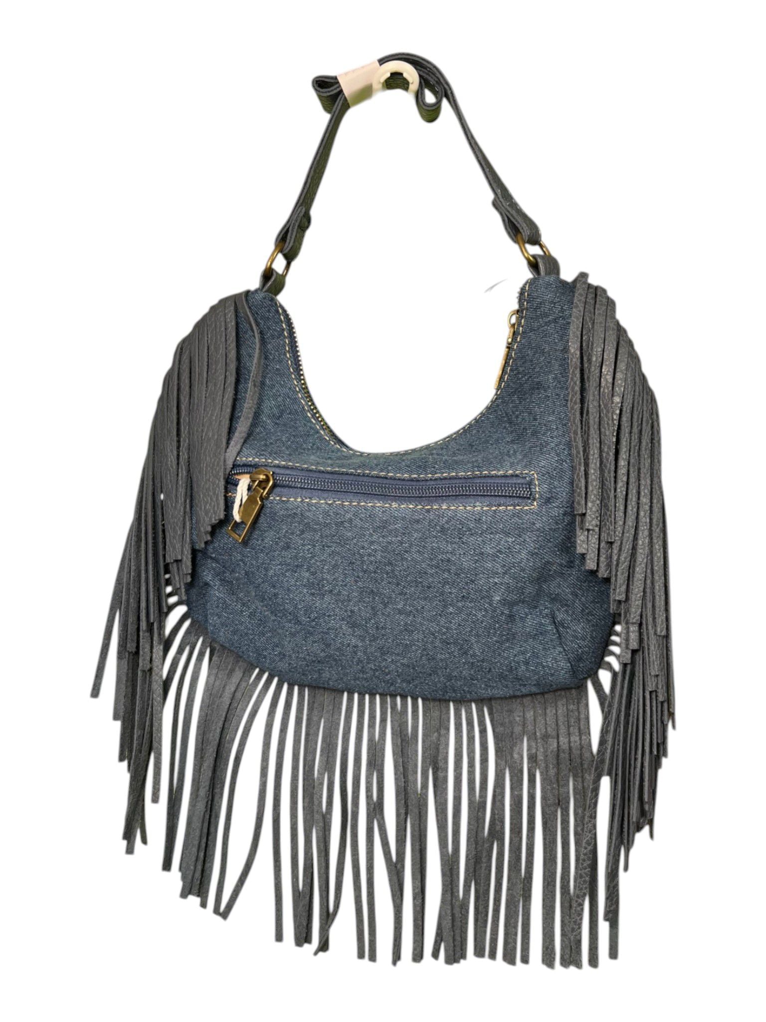 Bag in jeans con frange